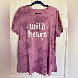2 for $25  - Torrid Classic Fit Wild at Heart T-shirt size 2